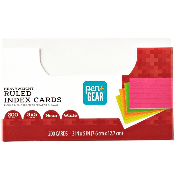 Pen+Gear 200 Heavyweight 3x5” Colorful Ruled Index Cards NWT - Picture 4 of 4